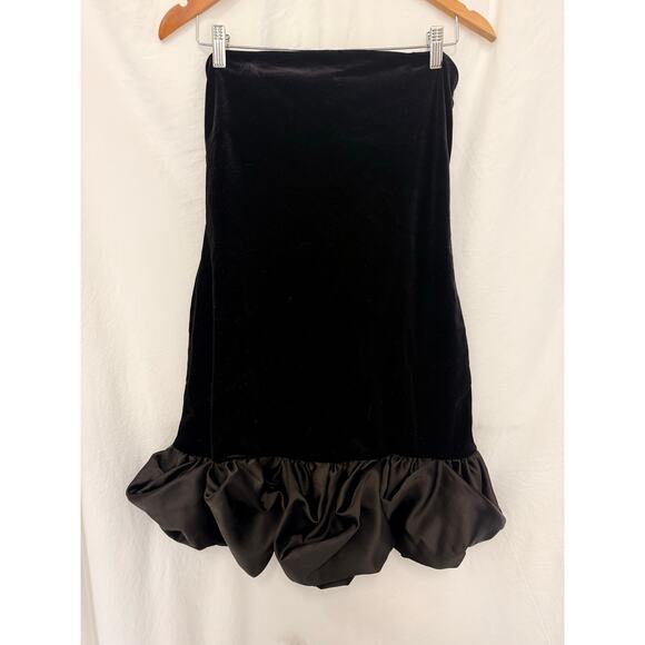 Zara Women Collection Short Velvet‎ Dress Blogger Fav Runway Large Dark Feminine - Picture 3 of 5